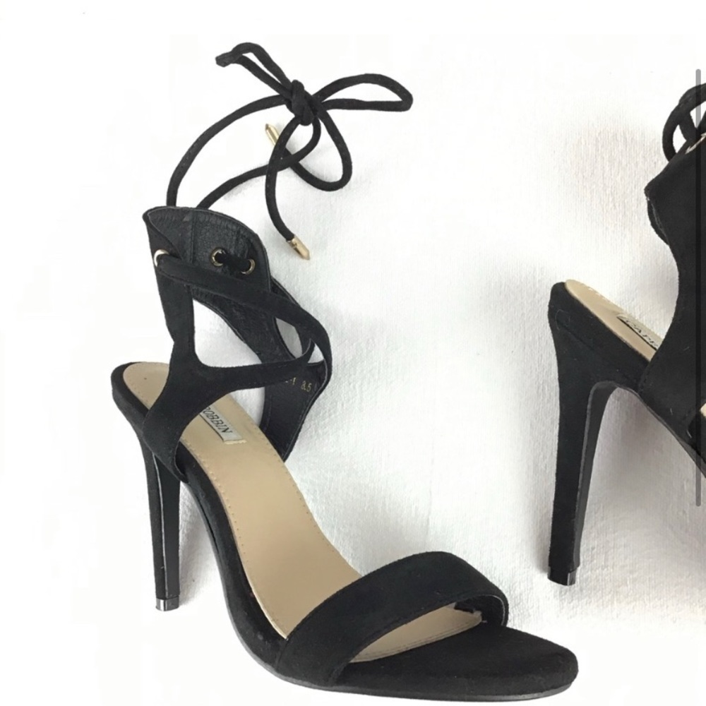 Cape Robbin Straps Heels Sandals Black Size 8.5”